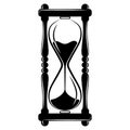 Hourglass, sandglass timer icon, vintage vector design Royalty Free Stock Photo