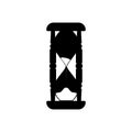 Hourglass Silhouette. Black and White Icon Design Element on Isolated White Background Royalty Free Stock Photo