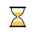 Hourglass simple icon. Clipart image Royalty Free Stock Photo