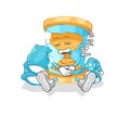 Hourglass sleeping character. cartoon mascot vector Royalty Free Stock Photo