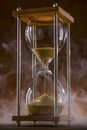 Hourglass and smoke Royalty Free Stock Photo