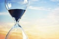 Hourglass at sunset Royalty Free Stock Photo