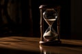 Hourglass time action. Generate Ai Royalty Free Stock Photo