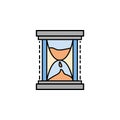 hourglass, time and date icon. Element of history color icon for mobile concept and web apps. Color hourglass, time and date icon