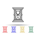 Hourglass, time multi color style icon. Simple thin line, outline vector of law and justice icons for ui and ux, website or mobile