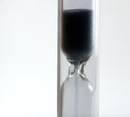 Hourglass with time running out Royalty Free Stock Photo