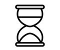 Hourglass time sand single isolated icon with outline line style