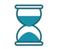 Hourglass time sand single isolated icon with solid line style