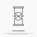 Hourglass, Time, Timer, Watch, Sand Line Icon Vector Royalty Free Stock Photo