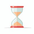 Hourglass timer measuring time and progress for billable work hours Royalty Free Stock Photo