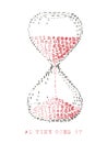 Vector illustration of a hourglass - As time goes by