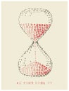 Vector illustration of a hourglass - As time goes by Royalty Free Stock Photo