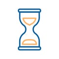 Hourglass vector icon. Illustration for concepts of time