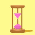 Hourglass. Pink sand. Timer. Decoration