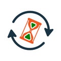 Hourglass, waiting, loading icon. Editable vector graphics