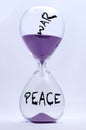 Hourglass - War and Peace Royalty Free Stock Photo