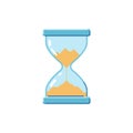 Hourglass on a white background. Flat style icon