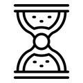 Hourglass wine icon outline vector. Cellar bottle