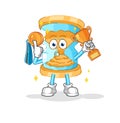 Hourglass winner with trophie. cartoon character Royalty Free Stock Photo