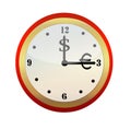 Hours with arrows dollar Royalty Free Stock Photo
