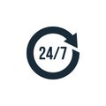 24 Hours Assistance Icon Design Template Elements Royalty Free Stock Photo