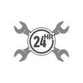 24 hours auto service icon