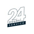 24 hours availability for service and support concept poster