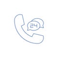 24 hours call service icon vector Royalty Free Stock Photo