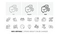 24 hours, Card and Cogwheel line icons. For web app, printing. Line icons. Vector