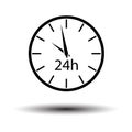 24 Hours Clock Icon Royalty Free Stock Photo