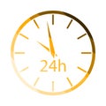 24 Hours Clock Icon Royalty Free Stock Photo
