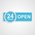 24 hours customer service icon.