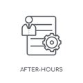 After-hours dealing linear icon. Modern outline After-hours deal