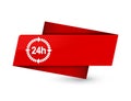 24 hours delivery icon premium red tag sign Royalty Free Stock Photo