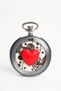 Hours and heart Royalty Free Stock Photo