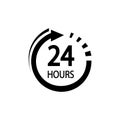 24 hours icon. hours icon Vector illustration eps 10