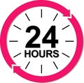 24 hours logo. Royalty Free Stock Photo