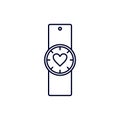 Hours love to exercising design vector, Fitness equipment icon concept, Creative Gym Symbol, Illustration Royalty Free Stock Photo