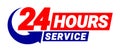 24 hours order execution and delivery service icon.