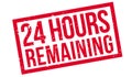24 hours remaining rubber stamp Royalty Free Stock Photo