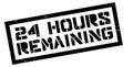 24 hours remaining rubber stamp Royalty Free Stock Photo