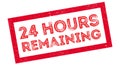 24 hours remaining rubber stamp Royalty Free Stock Photo