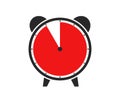 11 Hours, 55 Seconds or 55 Minutes - Alarm-Clock Icon Royalty Free Stock Photo