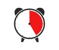 5 Hours, 25 Seconds or 25 Minutes - Alarm-Clock Icon Royalty Free Stock Photo