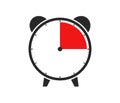 3 Hours, 15 Seconds or 15 Minutes - Alarm-Clock Icon Royalty Free Stock Photo