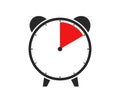 2 Hours, 10 Seconds or 10 Minutes - Alarm-Clock Icon Royalty Free Stock Photo