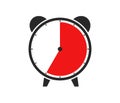 7 Hours, 35 Seconds or 35 Minutes - Alarm-Clock Icon Royalty Free Stock Photo