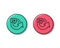 24 hours service line icon. Repeat every day sign. Vector