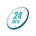 24 hours service logo design vector icon day and night allday services symbol