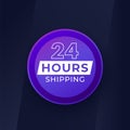 24 Hours shipping banner design for web Royalty Free Stock Photo